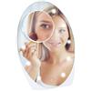 BAKAJI Specchio Ovale per Trucco Makeup Luci Led e Regolazione Touch Ingrandimento 5x