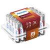 PHILIPS Confezione 24 Batterie Alcaline Philips Powerlife AAA Mini Stilo Pile Monouso 1,5 V