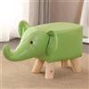 STAKMANN Poggiapiedi Sgabello Basso Forma Elefante Animale Pouf per Bambini Colore Verde
