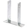 Alberts GAH-ALBERTS 212810 Staffa portapalo ad U, da avvitare, zincato a caldo, Grigio, Larghezza libera 101 mm