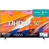 Hisense Smart TV 50 Pollici 4K Ultra HD Display LED Sistema Operativo Vidaa Classe G colore Nero - 50A69K