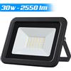 BAKAJI Faro Led 30W Luce Alta Luminosita 2550lm Faretto Esterno Slim Bianco Freddo IP65