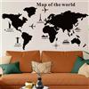BAKAJI Mappa del mondo Adesivo da Parete Mappamondo Globo Lavagna 102cm PVC + Gessetti