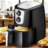 BAKAJI Friggitrice ad Aria Calda Senza Olio Airfryer 4,4 Lt Frigge Cuoce Arrosto 1400W