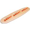 BAKAJI Tagliere Ovale 52x14cm in Legno di Faggio Vassoio per Sushi Salumi Formaggi