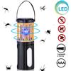BAKAJI Zanzariera Elettrica Lampada Torcia LED da Campeggio Anti Zanzare Batteria AA