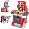 BAKAJI Cucina Giocattolo Bambini 3in1 Richiudibile in Trolley e Carrello 29 Accessori