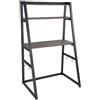 BAKAJI Scrivania Tavolo Porta Pc Computer Legno e Metallo 90x60x150 Casa Ufficio Nero