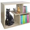 BAKAJI Libreria Tavolino Divano Design Moderno 5 Ripiani 60x30x50cm Casa Ufficio Beige