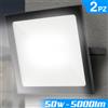 BAKAJI Set 2 Fari Led 50W Luce Alta Luminosita 5000lm Bianco Faro Faretti Esterno Slim