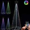 BAKAJI Albero Natale Luminoso 224 cm con 324 LED RGB App Smart Control Luci per Esterno
