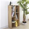 BAKAJI Libreria Scaffale 7 Ripiani Casa e Ufficio Altezza 106 cm Archivio Documenti