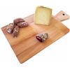 BAKAJI Tagliere Vassoio Piano di Lavoro in Legno di Faggio con Manico 41x23cm Cucina