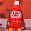 BAKAJI Pinguino Forma Acrilica Addobbo Natalizio Led Illuminazione Esterni e Interni