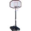 BAKAJI Canestro Basket a Piantana 3 Mt Tabellone Regolare Base Con Ruote Sport Esterno
