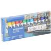 BAKAJI Set 12 Colori Acquerello Assortiti Tubetti da 12ml per Pittura Scuola Hobby