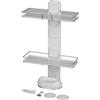 ALPINA Doppia Mensola Da Bagno a Muro Organizer Verticale + Portasapone Bianco Alpina