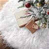 BAKAJI Tappeto Gonna Copertura Base Albero di Natale 90cm Peluche Bianco Effetto Neve