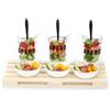 ALPINA Set Aperitivo Vassoio Pallet + 3 Ciotole + Bicchieri e Cucchiaini Stuzzichini