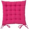 BAKAJI Cuscino Sedia in Tessuto Trapuntato Imbottito 40x40 con Laccetti Colore Fucsia