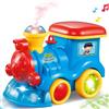 BAKAJI Trenino Locomotiva Giocattolo Bambini con Fumo Vapore Luci e Suoni a Batteria