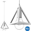 BAKAJI Lampadario Lampada Sospensione Piramide 18cm Design Moderno Paralume Bianco