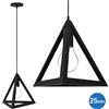 BAKAJI Lampadario Lampada Sospensione Piramide 25cm Design Moderno Paralume Nero