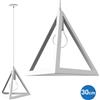 BAKAJI Lampadario Lampada Sospensione Piramide 30cm Design Moderno Paralume Bianco
