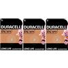 Duracell 3X Duracell 376/377 SR626 SR626SW Con Ossido D'Argento (3 Blister Da 1 Batteria) 3 Pile