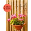 BAKAJI Gancio appendi piante decorativo in metallo verniciato resistente 35 cm