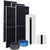 Kit fotovoltaico da 6,25 kW composto da Inverter Ibrido e pacco batteria da 15kWh Clivet + nº15 pannelli Sunerg X-CHROS L da 415 Watt e kit cavi per collegamento batterie
