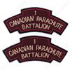 esercito britannico 1st CANADESE PARACADUTE BATTAGLIONE spalla TITOLI WW2