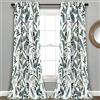 Lush Decor Devonia - Coppia di tende a pannello filtranti per la luce, 132 x 213 cm, bianco e verde
