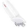 Leifheit Apriscatole Exact ComfortLine, Lama a Disco Temprata | Apre lattine e scatole comuni senza sforzo, impugnature ergonomiche, levacapsule integrato, plastica bianca igienica