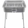 Mistermoby Barbecue Fornacella Inox da 60 Cm +Becco da 20 Cm Per  Arrosticini di Carne Spiedini di Pesce o Pane