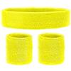 W WIDMANN MILANO Party Fashion - Set di 3 fasce antisudore, con fascia per la fronte e 2 fasce per i polsi, accessori sportivi, per tuta anni '80