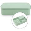 Brabantia - Make & Take Lunch Box Bento L - Scomparti Rimovibili - Coperchio con Clip - Adatto per Congelatore - Adatto per Lavastoviglie & nel Microonde - Jade Green - 26 x 17 x 6 cm
