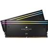 CORSAIR DOMINATOR TITANIUM RGB DDR5 RAM 64GB (2x32GB) DDR5 6600MHz CL32 Intel XMP iCUE Compatibile Per Computer - Nero (CMP64GX5M2X6600C32)