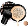 Beliky Girl Cuscino d'aria per la testa a fungo CC Cream Fondotinta coprente Correttore Trucco Idratante Pigmento illuminante Fondotinta liquido, Base per trucco BB (Nudo)