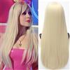 Colorful panda 32 Pollic 80cm Bionda Parrucca Di Moda Capelli Lunghi Lisci Cosplay Festa Parrucca Naturale Parrucca capelli sintetici morbidi costume per donne e ragazze