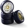 Carson 500900181 1:10 Set di ruote (4) Y-Design1 oro/cromo - accessori per modellismo, pezzi di ricambio, tuning, pneumatici, set di pneumatici