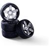 Carson 500900178 Ruote 1:10 SC (4) stile 6S argento - accessori per modellismo, pezzi di ricambio, tuning, pneumatici, set di pneumatici