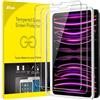 JETech Pellicola Protettiva per iPad Pro 11 Pollici (2022/2021/2020/2018 Modelli) e iPad Air 5/4 10,9 Pollici con Strumento di Installazione Facile, Vetro Temperato, HD Chiaro, Pacco da 2