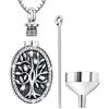 Aniu Collana Urna per Ceneri, Collana Urna Argento Sterling 925 Porta Ceneri, Ciondolo Urna Albero Della Vita, Collana Urna Funeraria Umana Cane Gatti