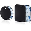 YIANERM 4 Piastre Sottili in Metallo con Autoadesiva per Supporto Cellulare Magnetico da Auto Compatibile con Supporto Telefonico Magnetico (2 Rotonde e 2 rettangolari)