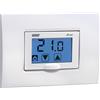 VEMER VE458600 AROS - Termostato Touch Screen da Incasso, Alimentazione Batterie, Bianco e Grigio Antracite