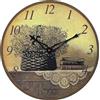 techno line WT 1016 Orologio da Parete, Plastica, Cesto di Fiori, 34 x 3.3 x 34 cm