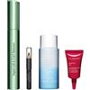 Clarins Mascara Supra Lift & Curl Confezione Esclusiva NAIMA Mascara Nero + 30 ML Struccante Occhi + mini matita Crayon Khol + 3 ML Crema Contorno Occ