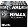 Mondelez CARAMELLE HALLS NERA EXTRA FORTE SENZA ZUCCHERO - BOX 20 CONFEZIONI