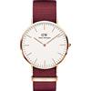 Daniel Wellington Classic Roselyn Orologio Uomo, 40mm, in NATO, Rosso/Oro Rosa